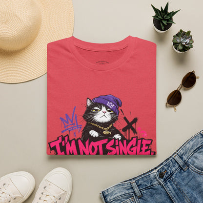 T‑Shirt — “I’m Not Single: I’m in a Toxic Relationship with a Cat” Graphic Tee