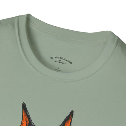 Doberman Graffiti T-Shirt — "You Sure?" Street Art Dog Tee
