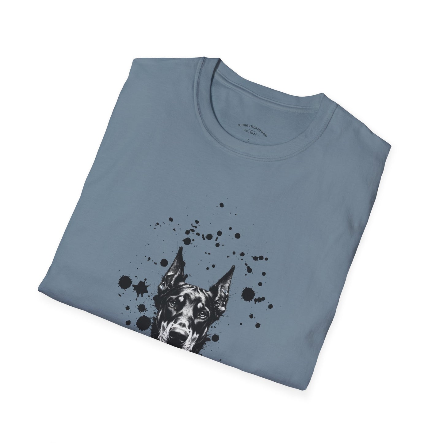 Doberman Ink Splatter T-Shirt