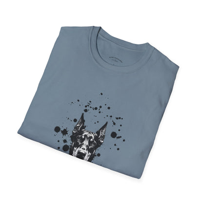 Doberman Ink Splatter T-Shirt