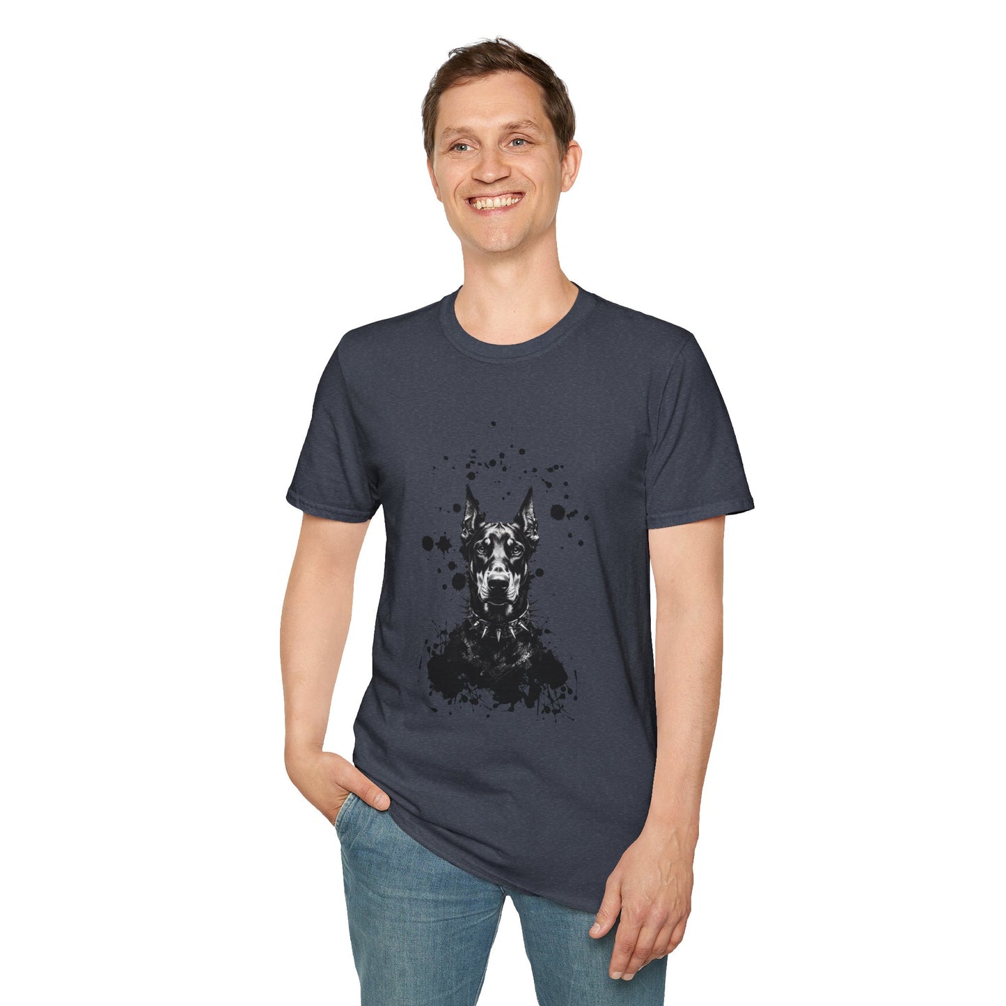Doberman Ink Splatter T-Shirt