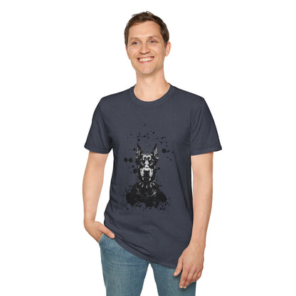 Doberman Ink Splatter T-Shirt