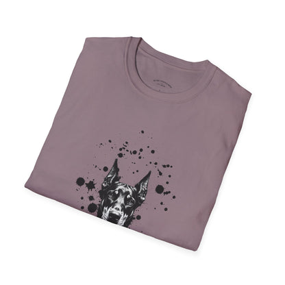 Doberman Ink Splatter T-Shirt