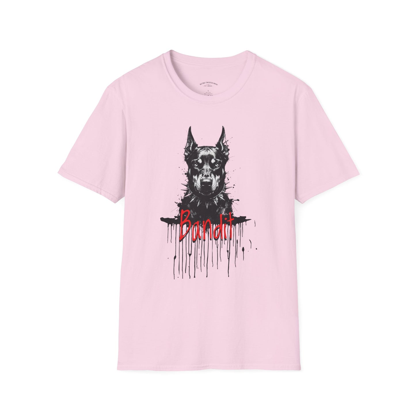 Doberman Portrait T-Shirt — "Warm Amour" Graphic Tee for Dog Lovers