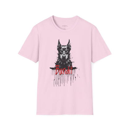 Doberman Portrait T-Shirt — "Warm Amour" Graphic Tee for Dog Lovers