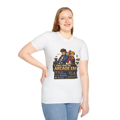 Retro Arcade Era T-Shirt — Pixel RPG Game Tribute