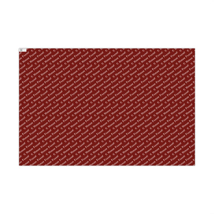 Wrapping Paper — Red "С Новым Годом" Holiday Gift Wrap