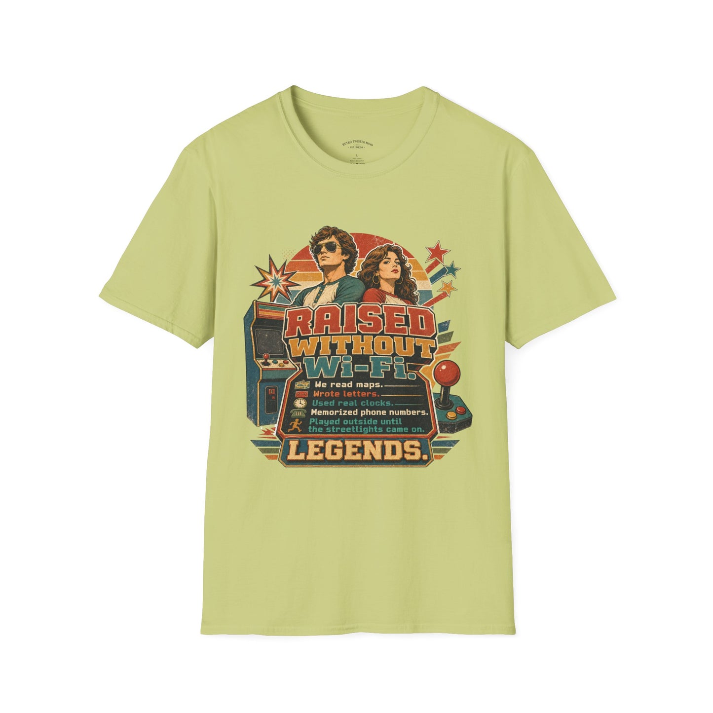 Raised Without Wi‑Fi T-Shirt — Retro 'Legends' Vintage Graphic Tee