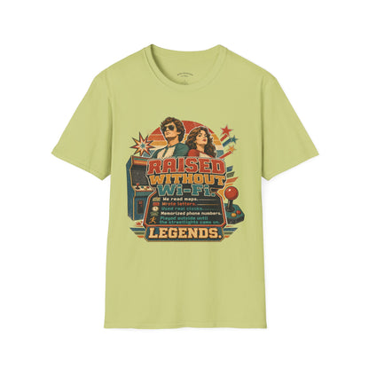 Raised Without Wi‑Fi T-Shirt — Retro 'Legends' Vintage Graphic Tee