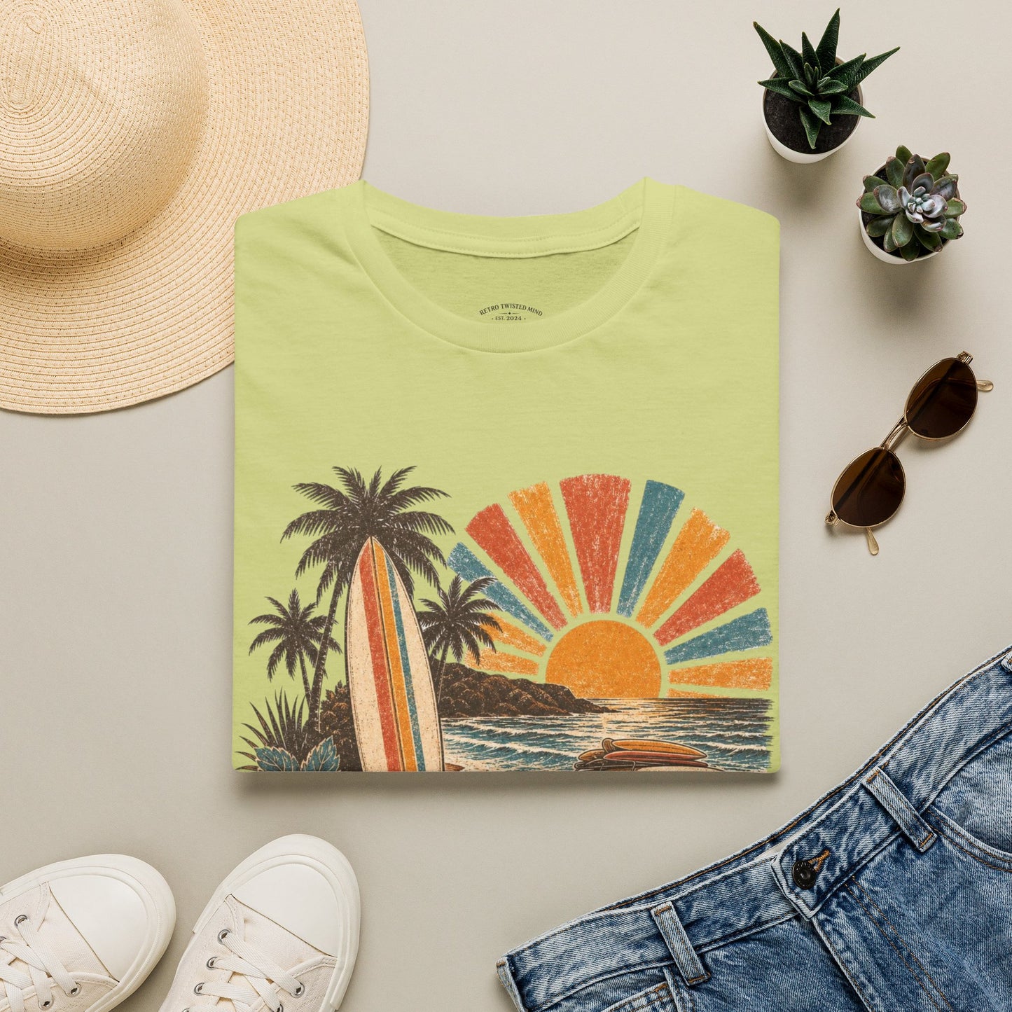 Retro Surf Sunset T-Shirt