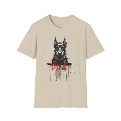 Doberman Portrait T-Shirt — "Warm Amour" Graphic Tee for Dog Lovers