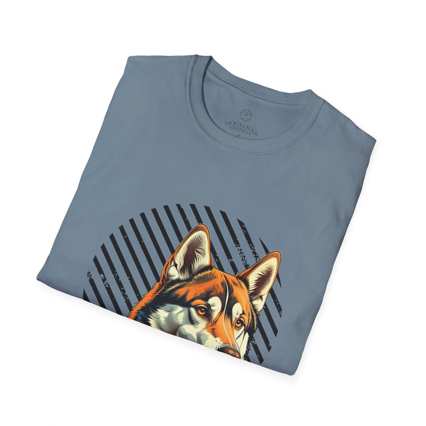 Pure Love Unisex Softstyle T-Shirt - Orange Dog Design