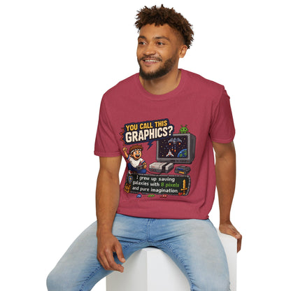 T-Shirt — "You Call This Graphics?" Retro Gamer Vintage Video Game Tee