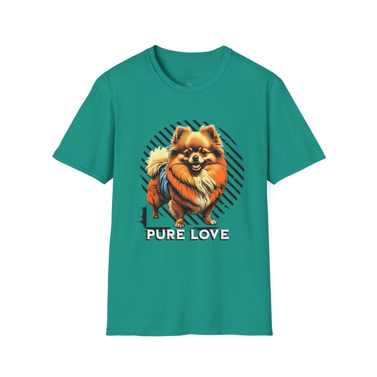 Unisex Softstyle T-Shirt - 'Pure Love' Pomeranian Print