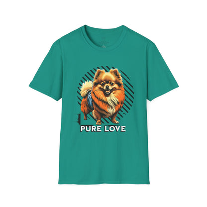 Unisex Softstyle T-Shirt - 'Pure Love' Pomeranian Print