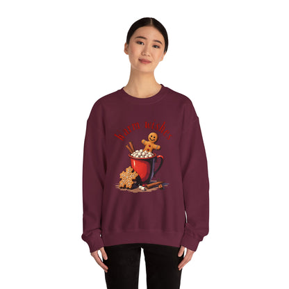 Crewneck Sweatshirt — "Warm Wishes" Hot Cocoa & Gingerbread Holiday Design