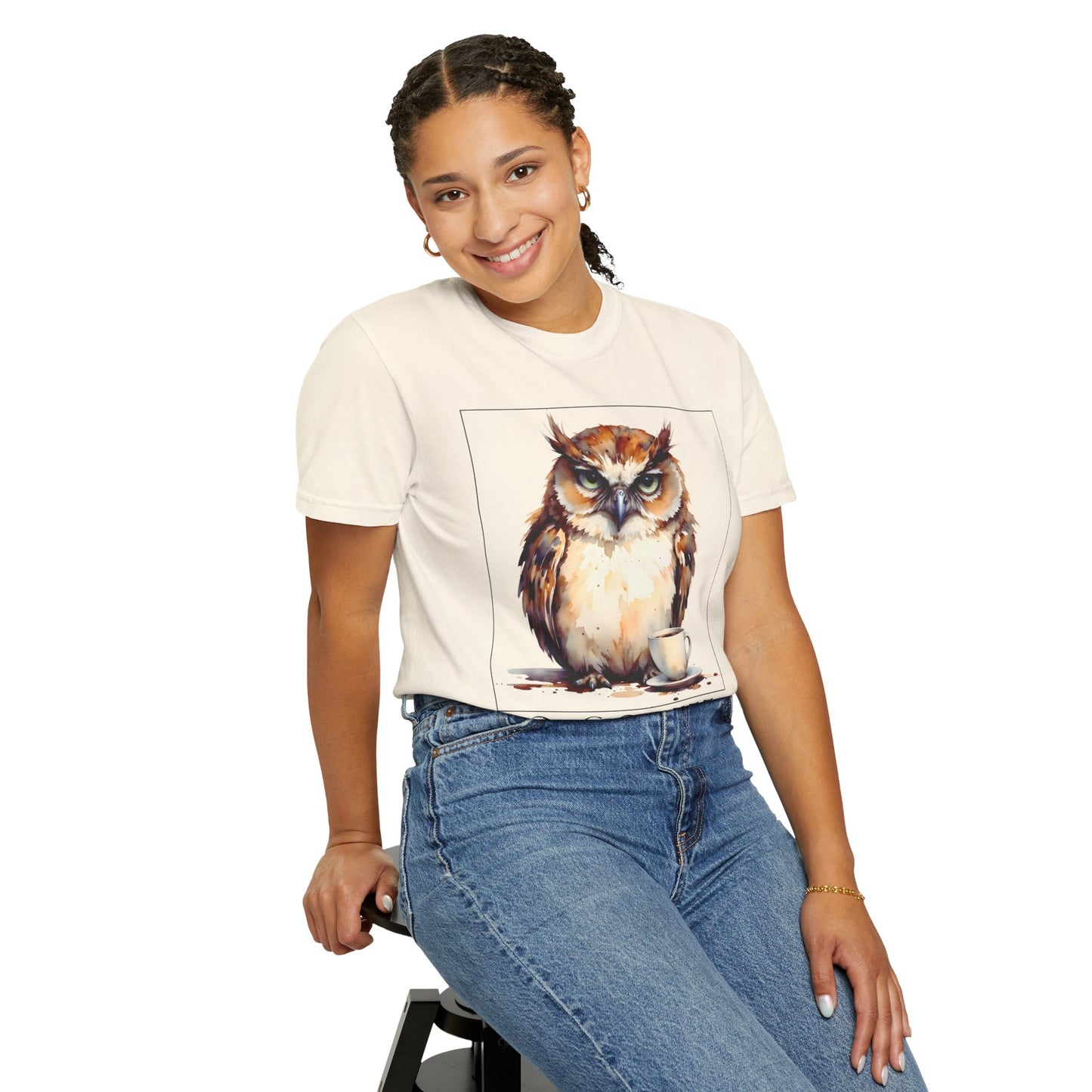 Owl Coffee T‑Shirt — "No Coffee No Mercy" Graphic Tee