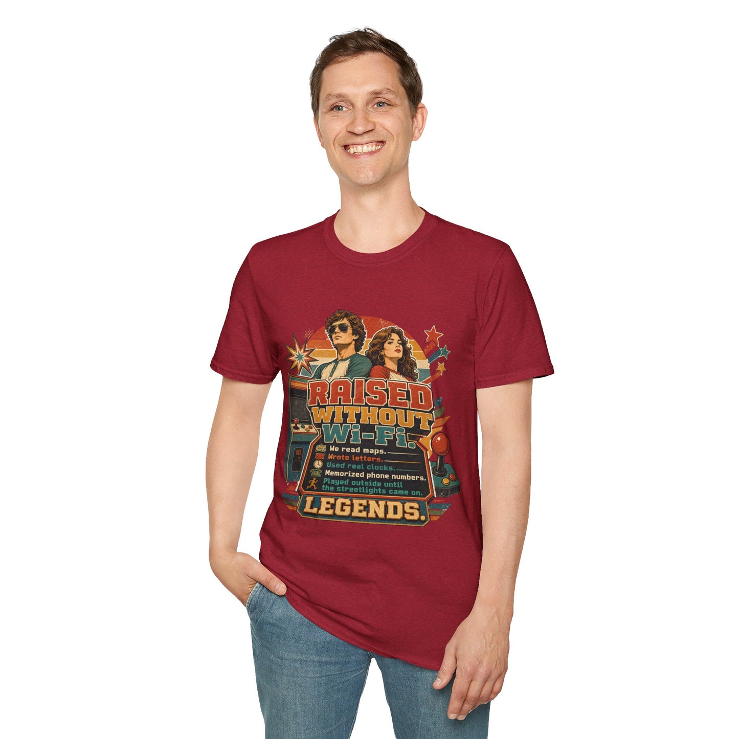 Raised Without Wi‑Fi T-Shirt — Retro 'Legends' Vintage Graphic Tee