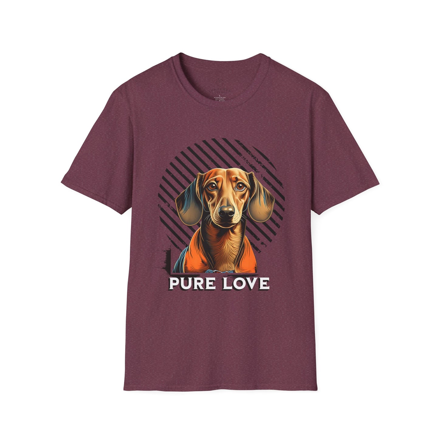 Pure Love Dachshund Unisex Softstyle T-Shirt - Perfect for Dog Lovers