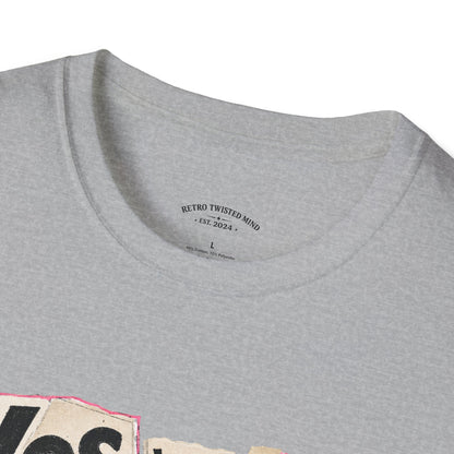 T-Shirt — "Yes We Share, So What?" Retro Collage Graphic Tee