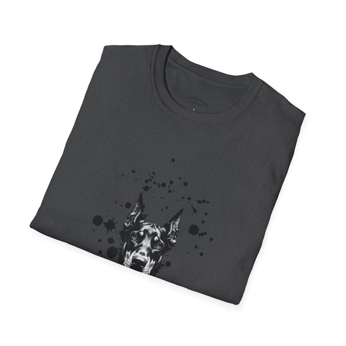 Doberman Ink Splatter T-Shirt