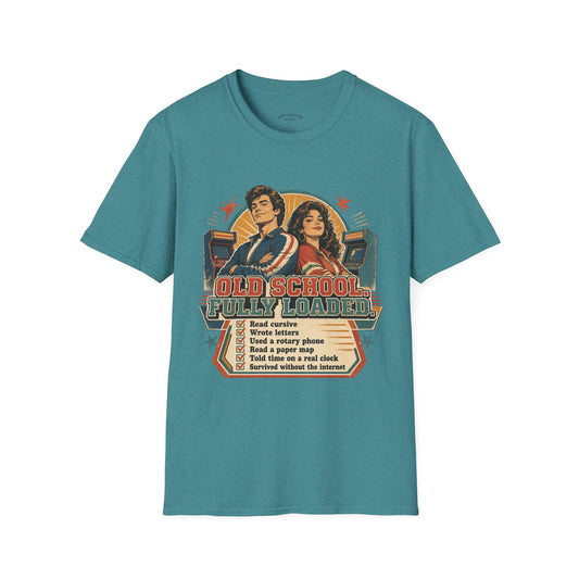 T-Shirt — Retro 'Old School' Arcade Couple Vintage Gamer Tee