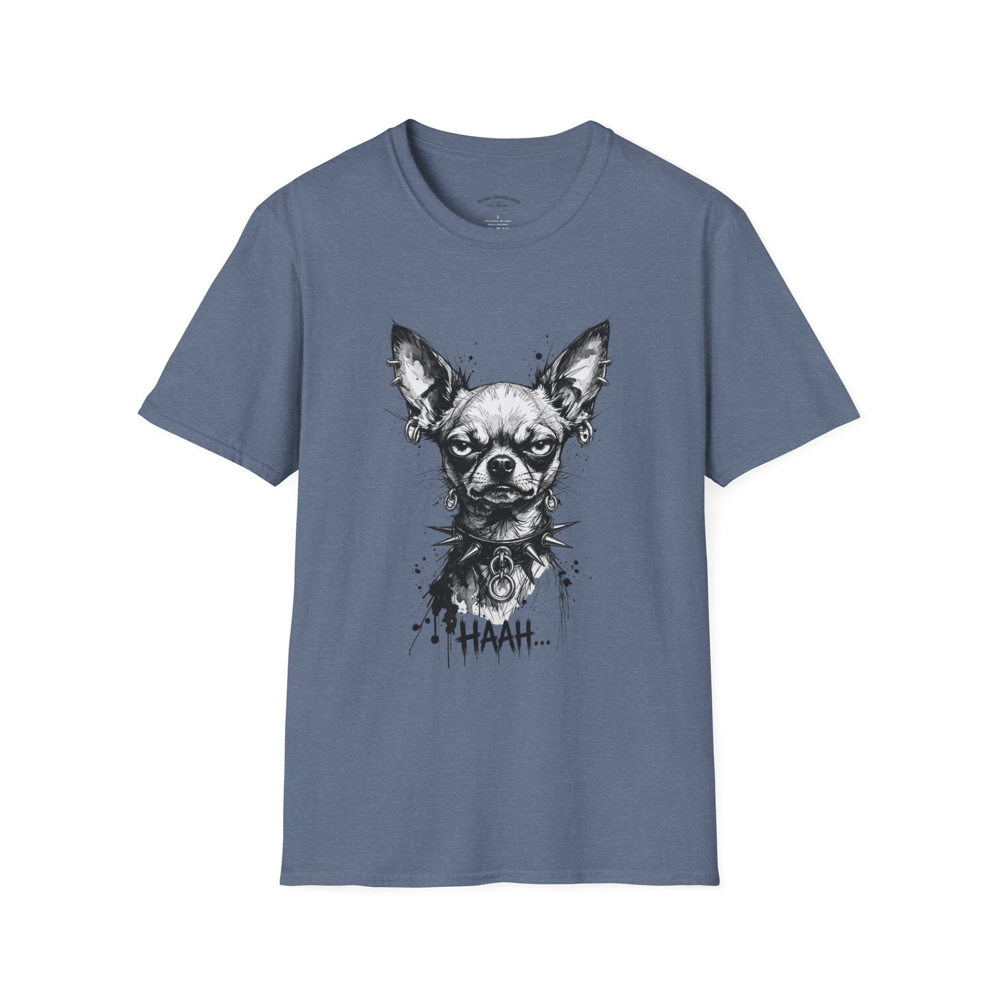 Chihuahua Portrait T‑Shirt — Expressive Black & White Dog Art Tee