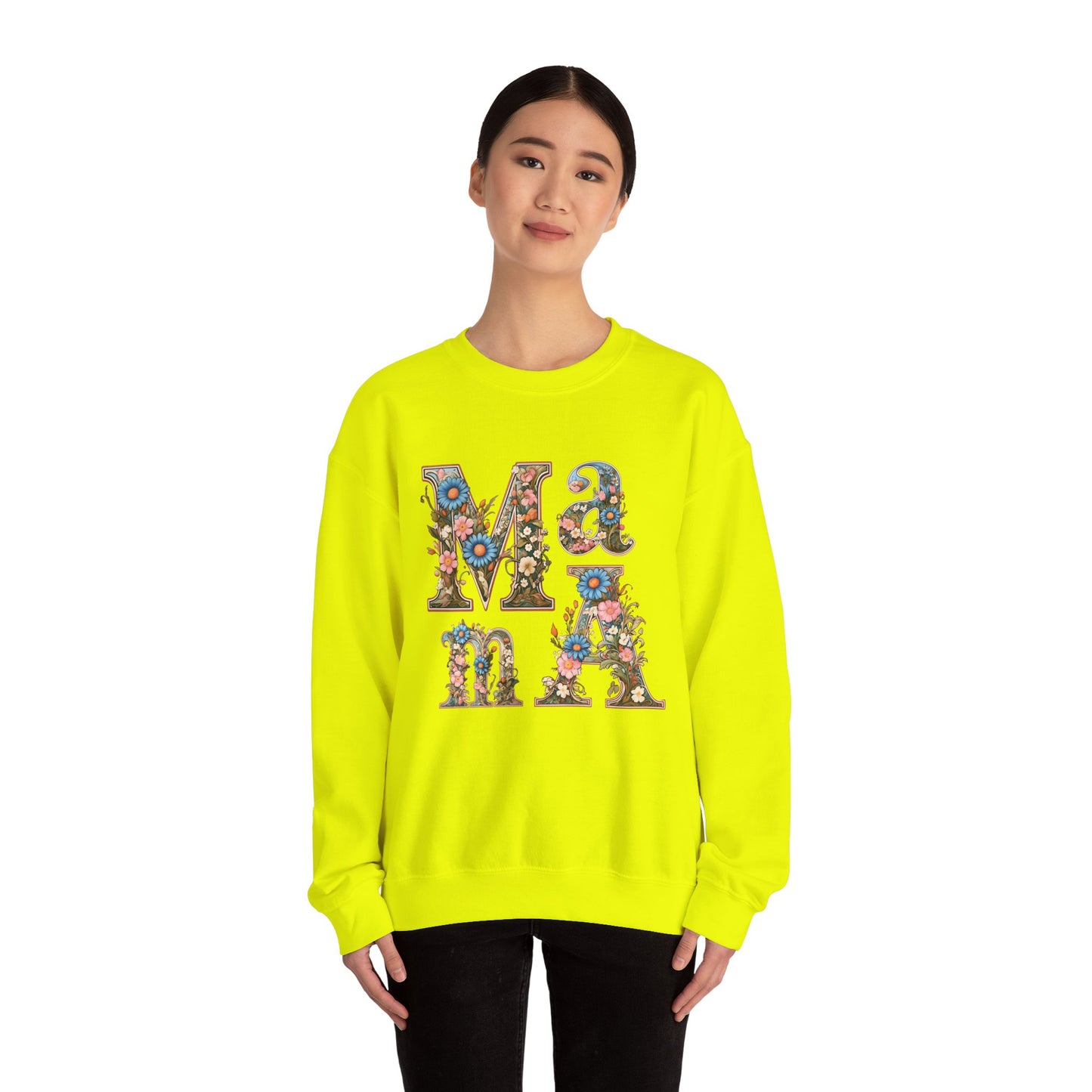 Unisex Heavy Blend™ Crewneck Sweatshirt,mother day gift, mama ,flower
