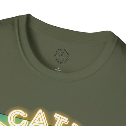 Funny Vacation Mode Unisex Softstyle T-Shirt, manatee