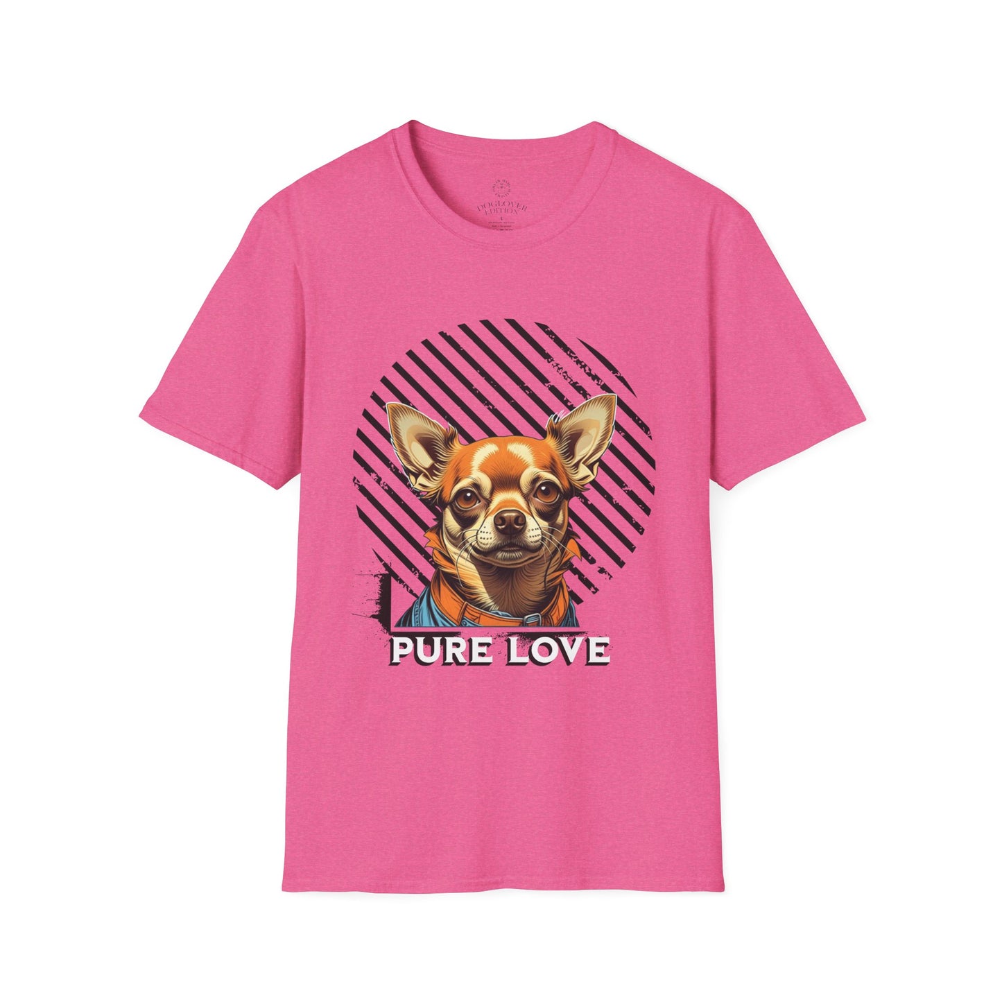 Dog Lover's Pure Love Unisex T-Shirt | Vibrant Orange Dog Design