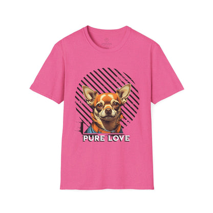 Dog Lover's Pure Love Unisex T-Shirt | Vibrant Orange Dog Design