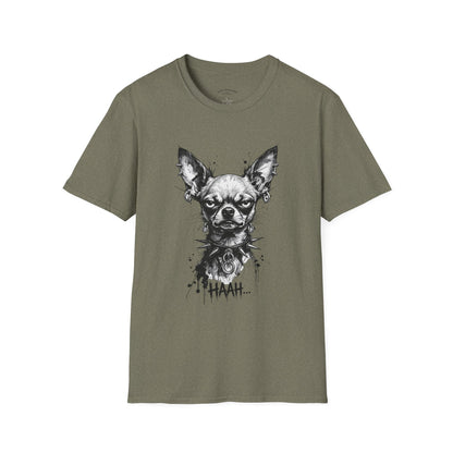 Chihuahua Portrait T‑Shirt — Expressive Black & White Dog Art Tee