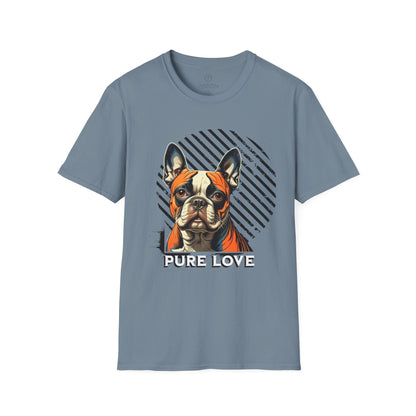 Pure Love French Bulldog Unisex Softstyle T-Shirt