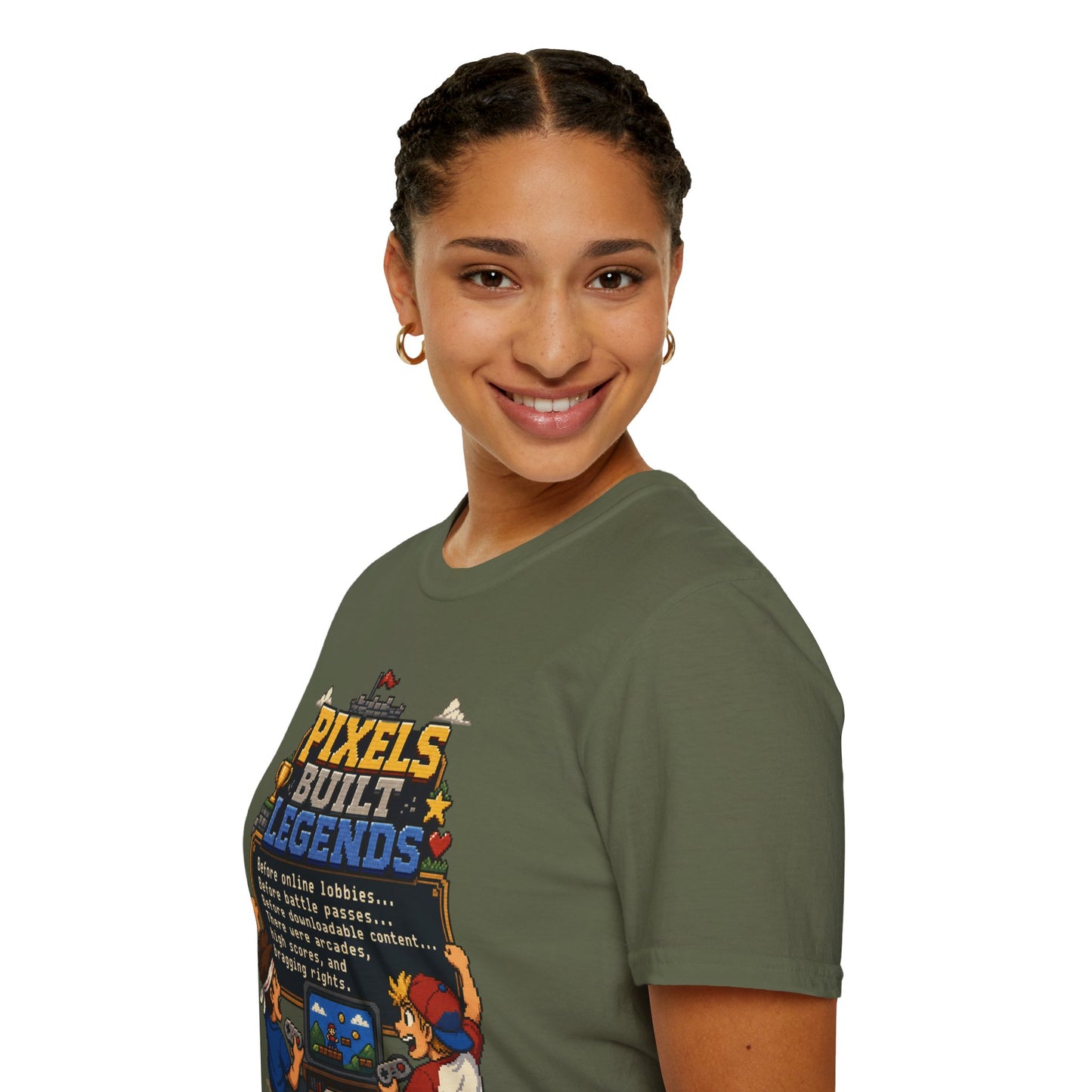 Pixels Built Legends T‑Shirt — Retro Gaming Nostalgia Tee