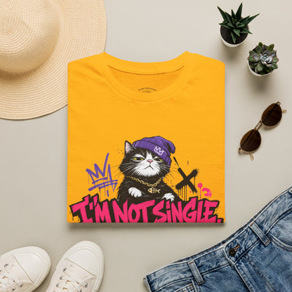 T‑Shirt — “I’m Not Single: I’m in a Toxic Relationship with a Cat” Graphic Tee
