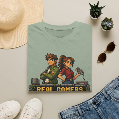 T-Shirt — Retro Pixel 'Real Gamers Don't Need 4K' Graphic Tee