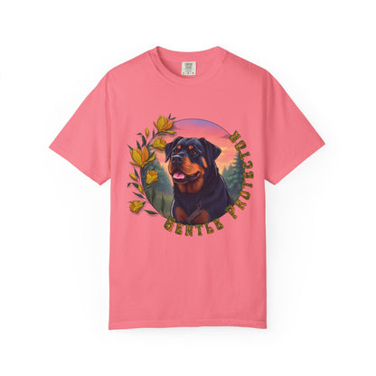 Gentle Protection Unisex Garment-Dyed T-shirt | Dog Lover Gift | Floral Design
