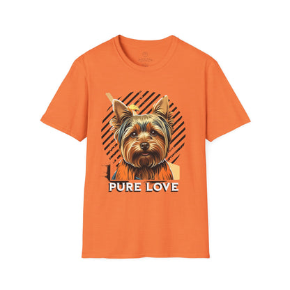 Pure Love Yorkie Unisex Softstyle T-Shirt - Perfect Gift for Dog Lovers