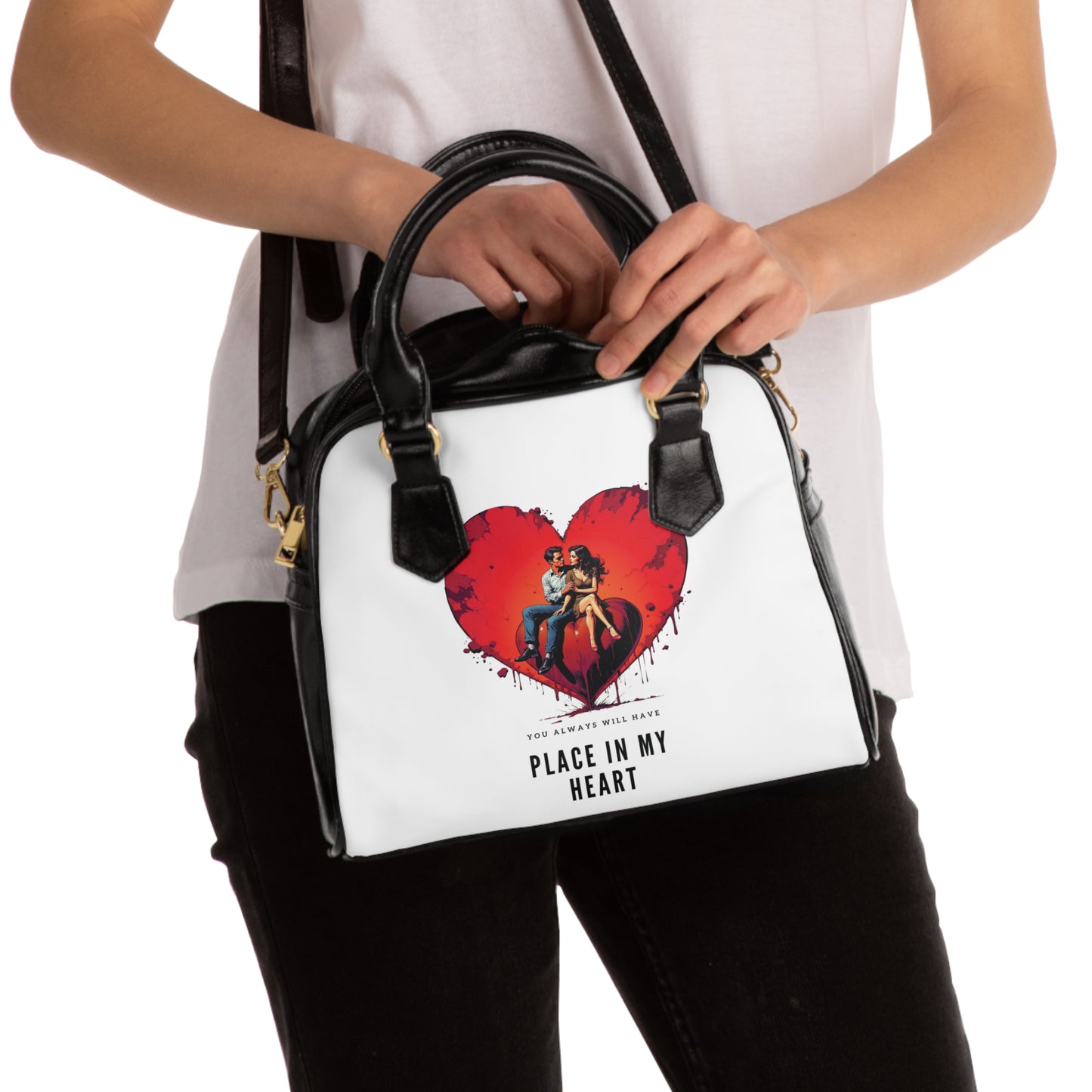 Heartfelt Shoulder Handbag - "Place in My Heart" Design