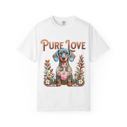 Cute Dachshund 'Pure Love' Unisex T-shirt - Perfect for Dog Lovers