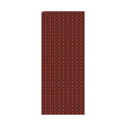 Nutcracker Pattern Gift Wrap Paper — Festive Red Holiday Wrapping for Christmas Gifts