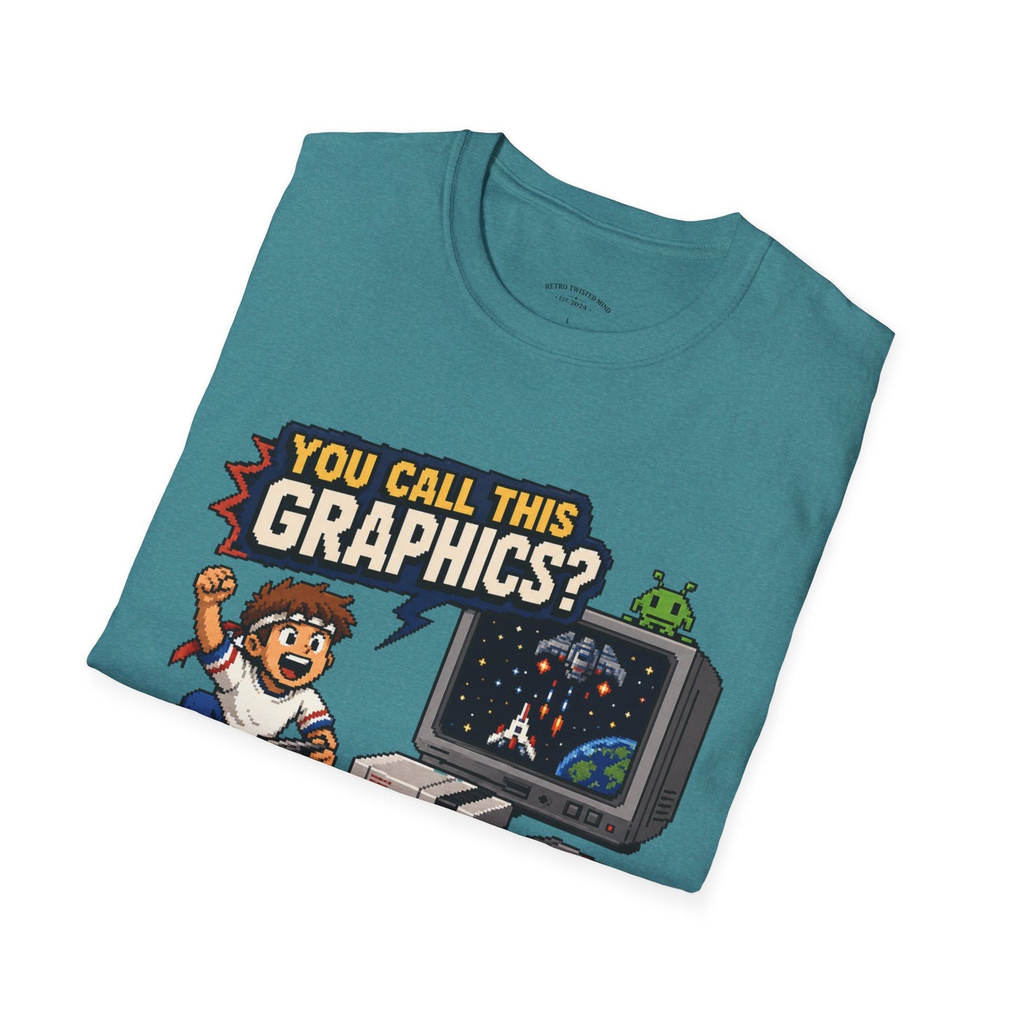 T-Shirt — "You Call This Graphics?" Retro Gamer Vintage Video Game Tee