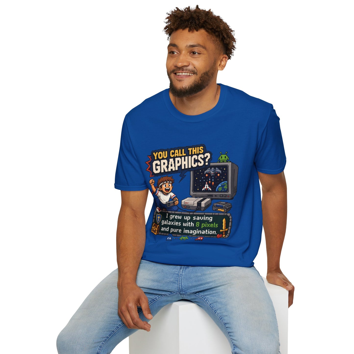 T-Shirt — "You Call This Graphics?" Retro Gamer Vintage Video Game Tee