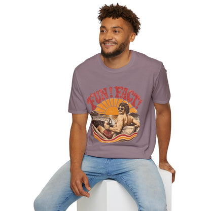 Retro 'FUN! FACT!' Surf Tee — Vintage Sunset Beach Graphic T-Shirt
