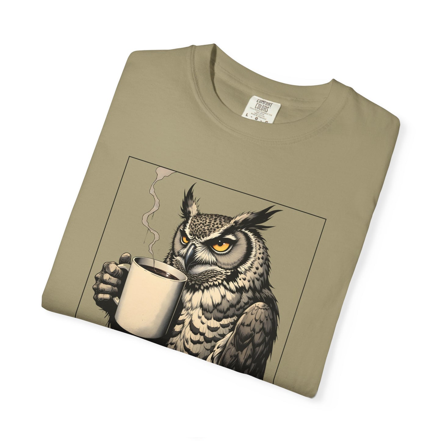 Coffee First Owl T-Shirt — Coffee Lover Graphic Tee