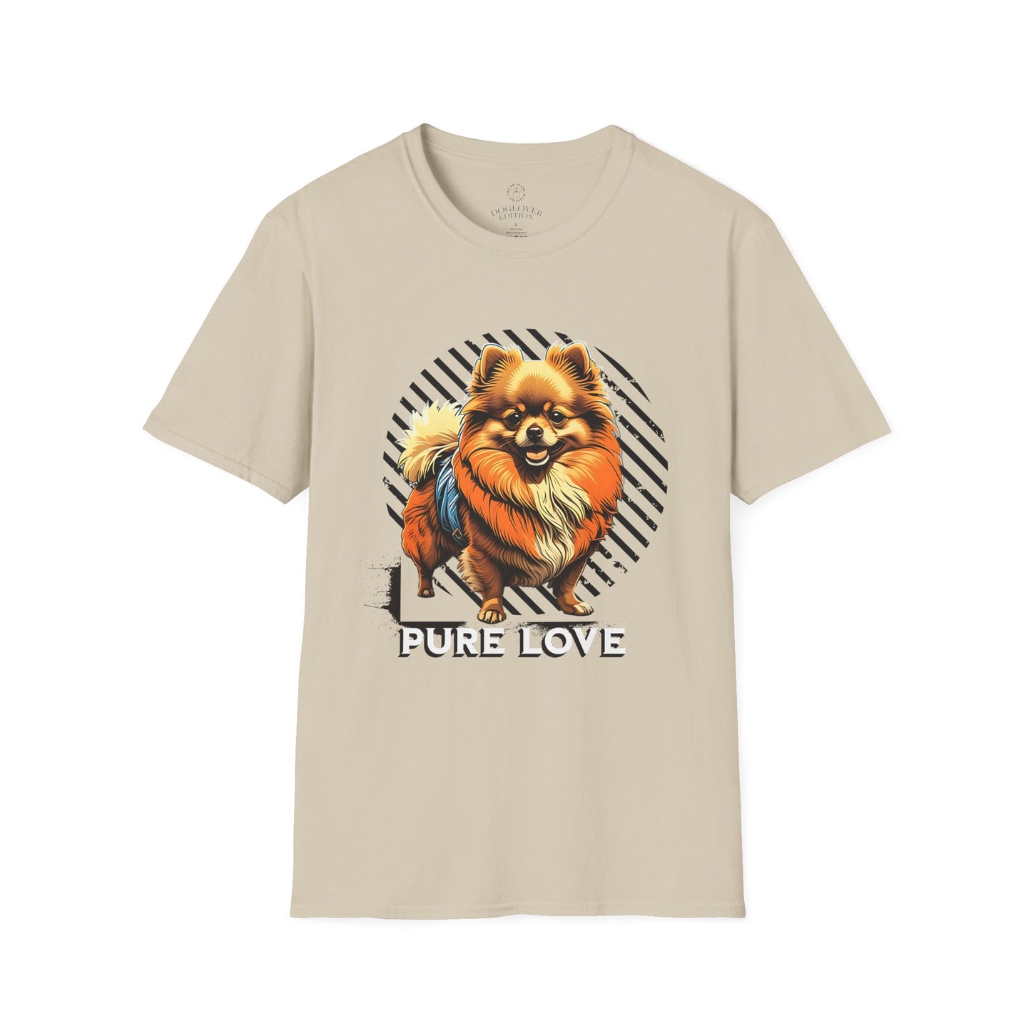 Unisex Softstyle T-Shirt - 'Pure Love' Pomeranian Print