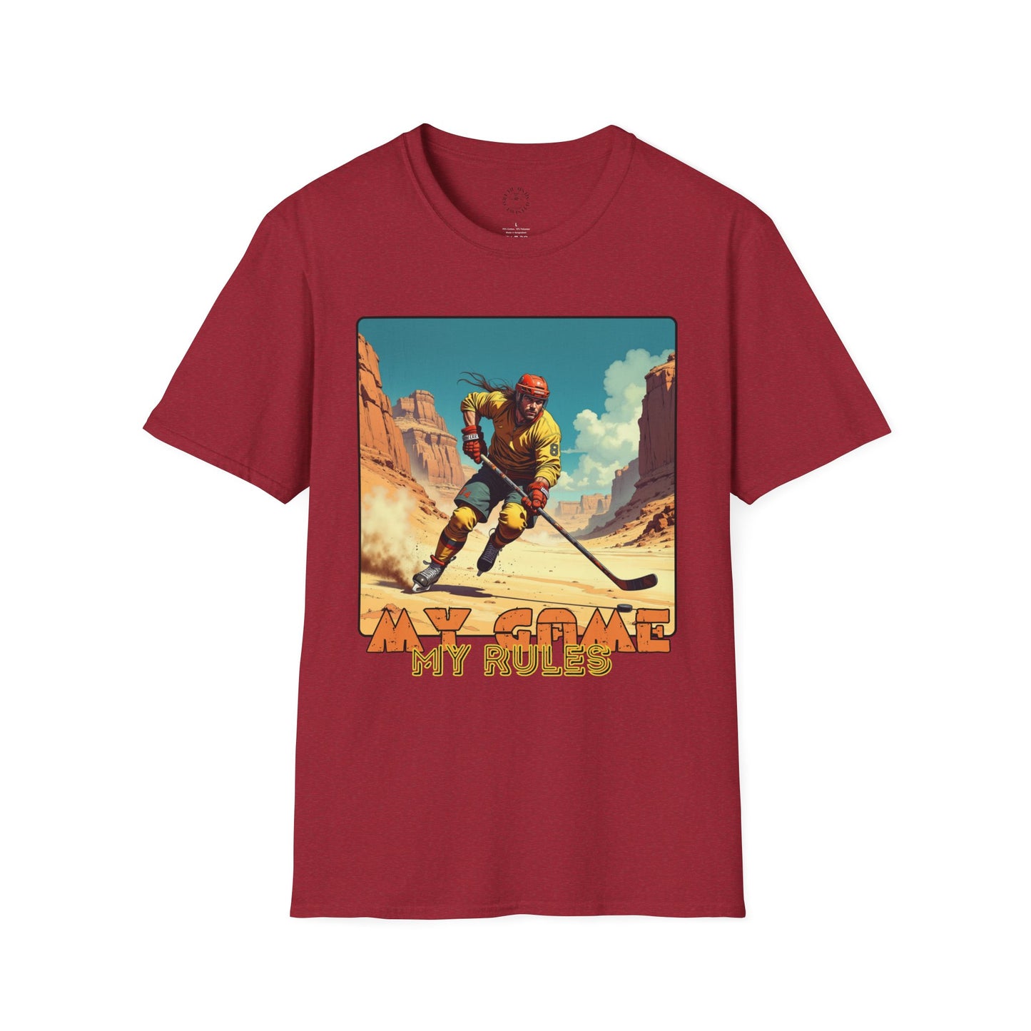 Retro Gamer Unisex Softstyle T-Shirt - 'My Game, My Rules' hockey ,sport