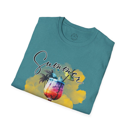 Summer Colors T-Shirt, Unisex Tee for Beach Days, Vacation Style, Summer Outing, Travel Shirt, Gift for Him/Her