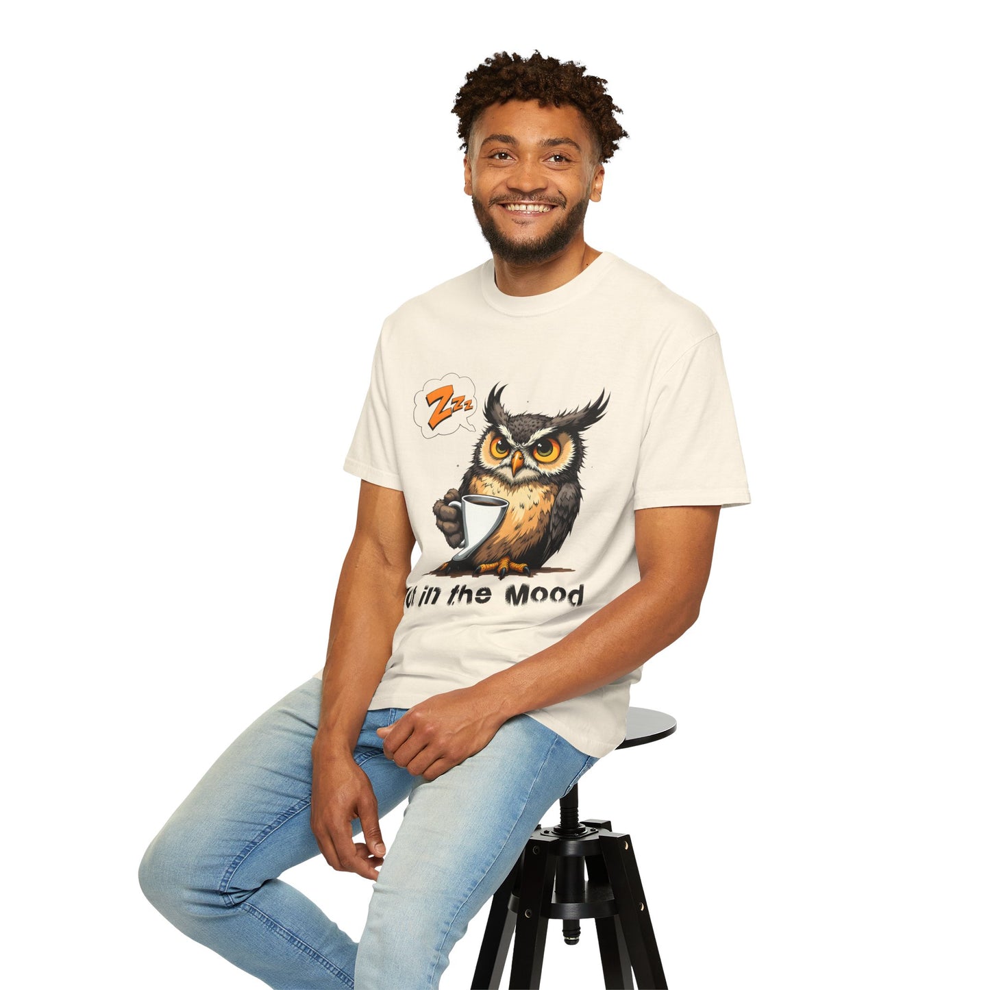 Not In The Mood Owl T-Shirt — Funny Sleepy Owl Coffee Tee