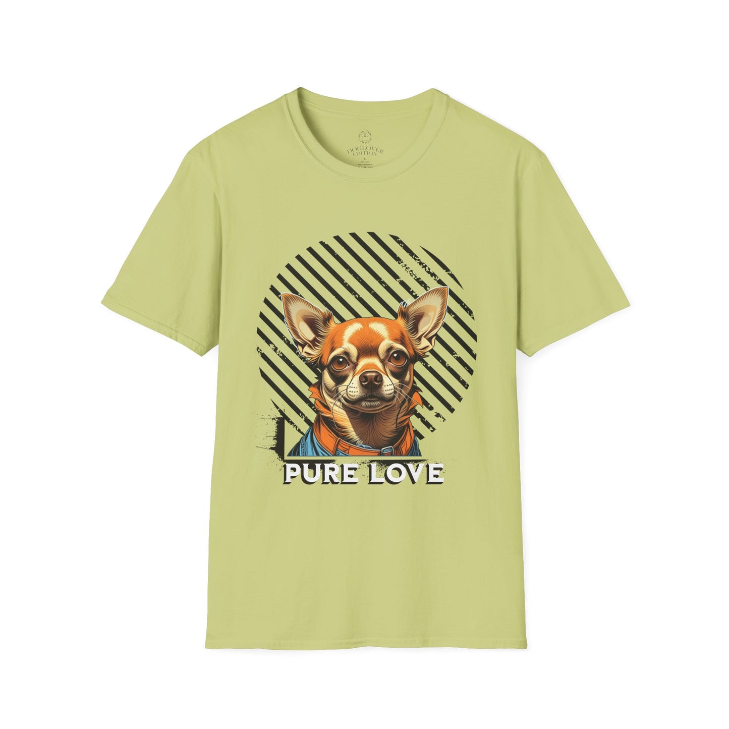 Dog Lover's Pure Love Unisex T-Shirt | Vibrant Orange Dog Design
